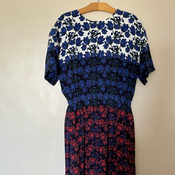 MOTHER OF PEARL silk floral print long maxi dress 8 - Picture 3 of 14